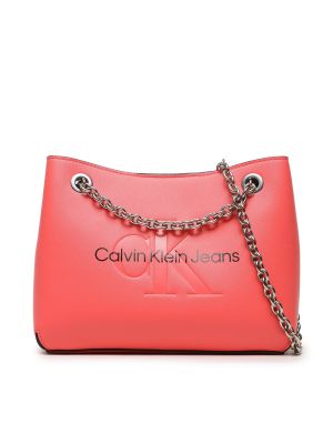 Listová kabelka Calvin Klein Jeans ružová