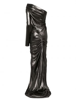 Drapované večerní šaty Atlein stříbrné
