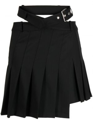 Πλισέ ασύμμετρη φούστα mini Monse μαύρο
