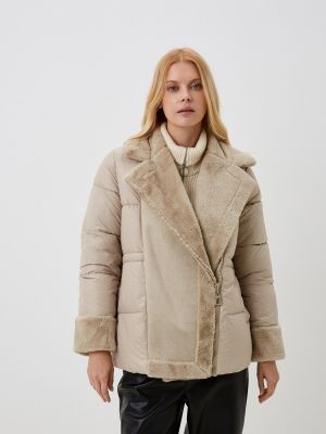 Утепленная демисезонная куртка Elsi бежевая