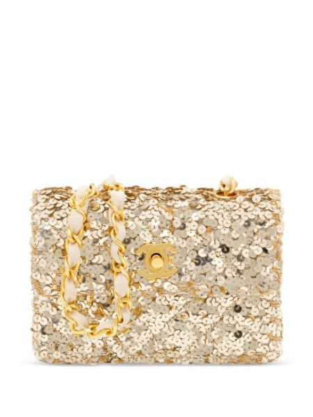 Mini-sac classique Chanel Pre-owned doré