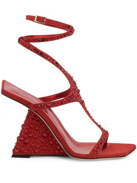 Sandale de cristal Giuseppe Zanotti roșu