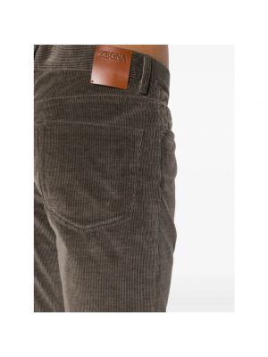 Pantalones de pana de cachemir de algodón Ermenegildo Zegna marrón