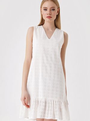 Mini šaty s výstřihem do v Bigdart bílé