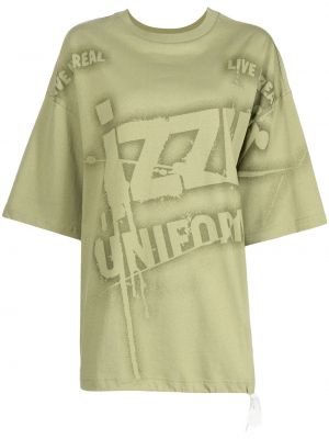T-shirt con stampa Izzue verde