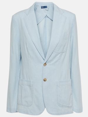 Μπλέιζερ με λαιμόκοψη v Polo Ralph Lauren μπλε
