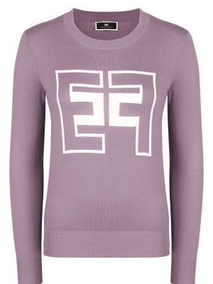 Пуловер Elisabetta Franchi фиолетовый