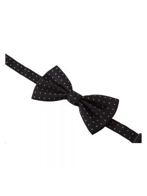 Jedwabny krawat w grochy Dolce And Gabbana
