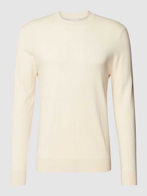 Dzianinowy sweter Profuomo biały