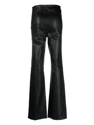 Pantalon en cuir slim Gestuz noir