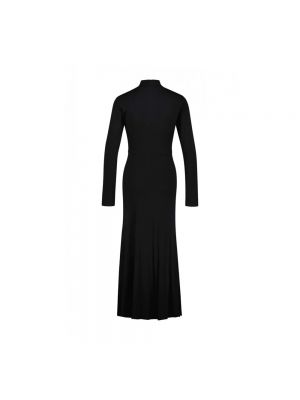 Vestido largo plisado Diane Von Furstenberg negro