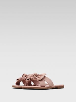 Kožené pantofle z imitace kůže Bassano růžové