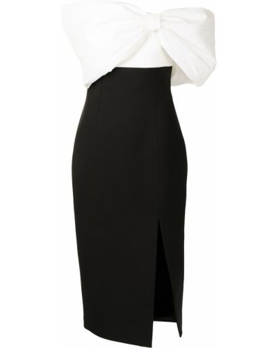 Vestido de cóctel ajustado con lazo Rachel Gilbert negro