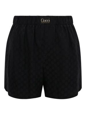 Шелковые шорты Gucci черные