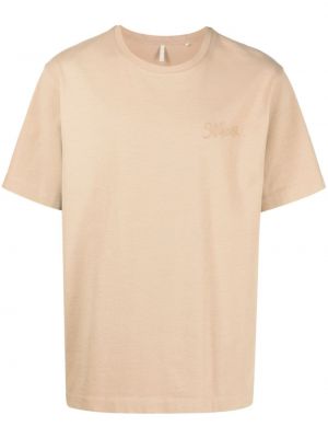 Kokvilnas t-krekls ar apdruku Sunflower bēšs