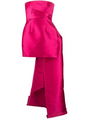 Drapované koktejlové šaty Solace London růžové