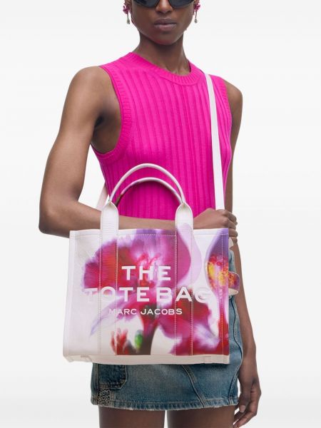 Geblümte leder shopper handtasche Marc Jacobs