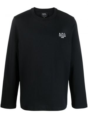 Langærmet t-shirt A.p.c. sort