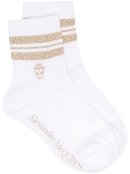 Чорапи на райета Alexander Mcqueen бяло