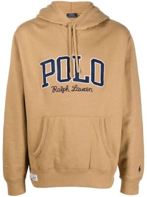 Işlemeli hoodie Polo Ralph Lauren kahverengi