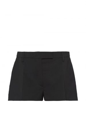 Woll low waist shorts Prada schwarz