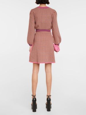 Mini falda a cuadros de punto Diane Von Furstenberg
