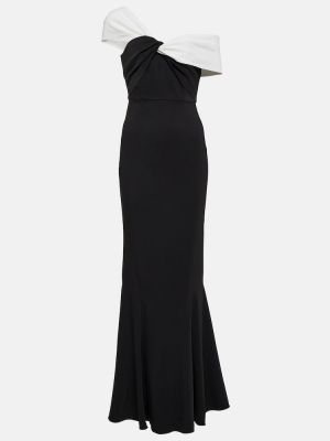 Asymetrické dlouhé šaty Roland Mouret čierna