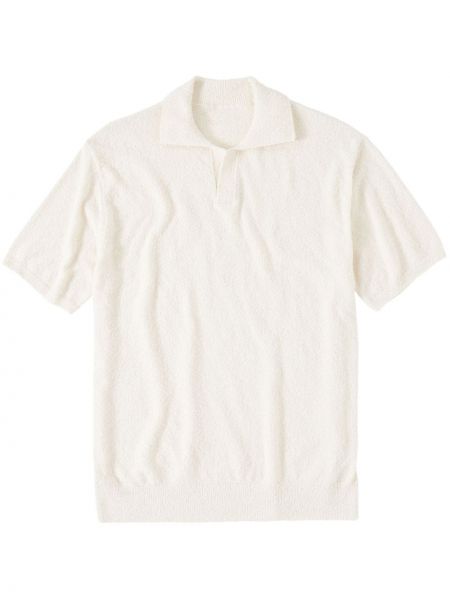 Bombažna polo majica Closed bela