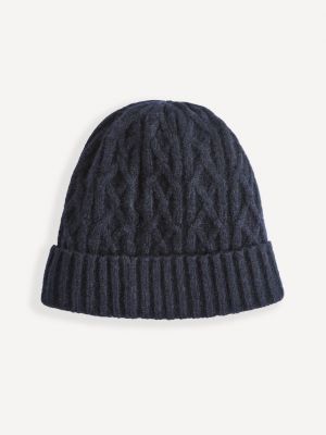 Плетена шапка Celio черно