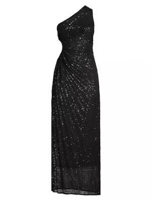 Длинное платье с пайетками Delfi черное