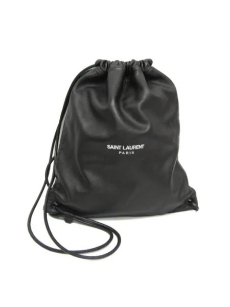 Plecak skórzany retro Yves Saint Laurent Vintage czarny