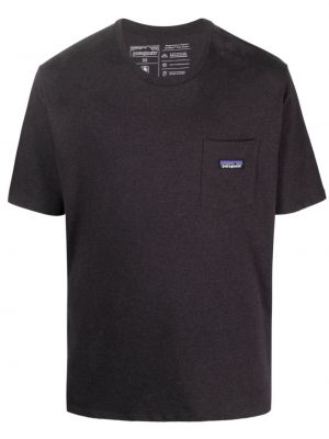 Kokvilnas t-krekls ar kabatām Patagonia pelēks