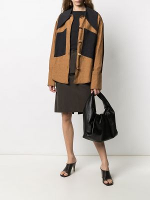 Falda midi ajustada Fendi Pre-owned marrón