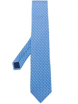 Cravatta in tessuto jacquard Ferragamo blu