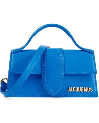 Шкіряна на плече сумка Jacquemus, синя