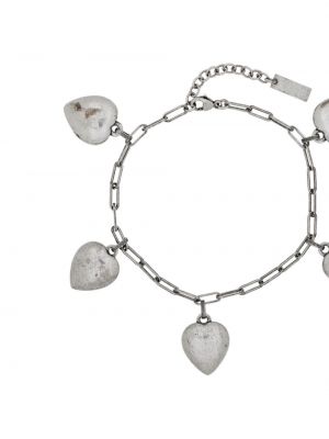 Bracelet de motif coeur Saint Laurent argenté