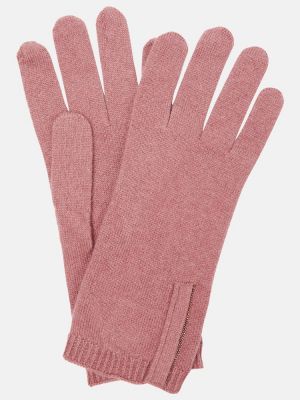 Kašmírové rukavice Brunello Cucinelli růžové