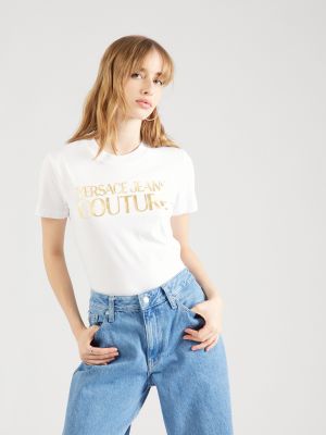 Slim fit póló Versace Jeans Couture fehér