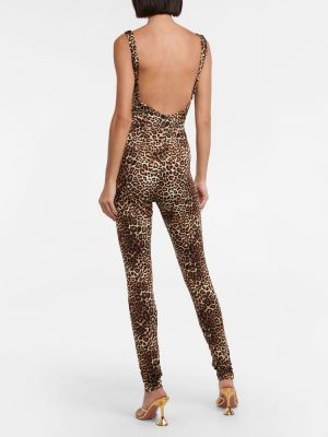 Jersey overall mit print mit leopardenmuster Alexandre Vauthier