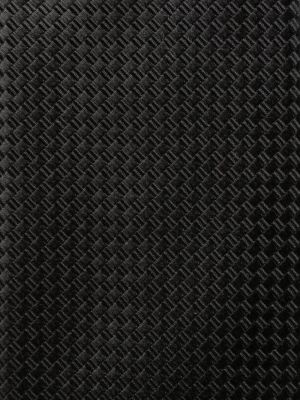 Jedwabny krawat w kratkę żakardowy Tom Ford czarny