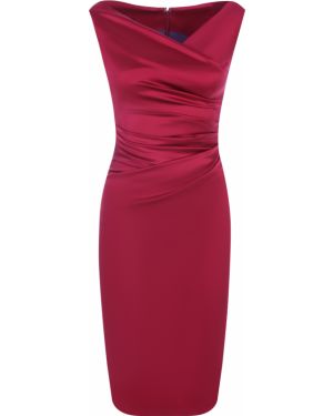 Коктейльное платье без рукавов Talbot Runhof, красное