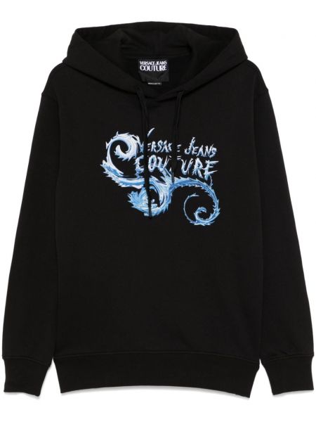 Baskılı hoodie Versace Jeans Couture siyah