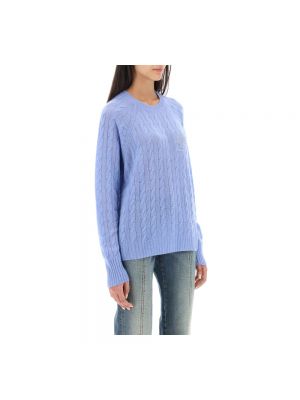Sweter z kaszmiru Etro niebieski