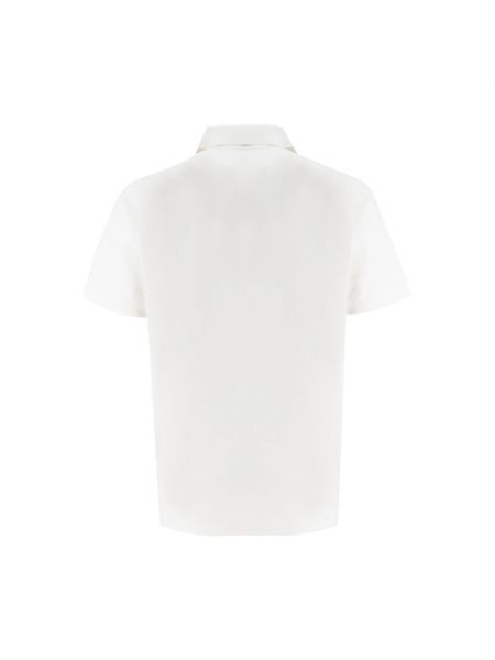 Camisa con botones de algodón de tela jersey Sease blanco