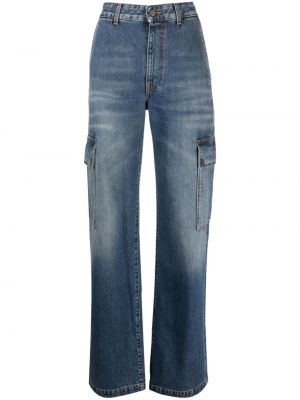 Straight fit džinsi ar kabatām Stella Mccartney zils