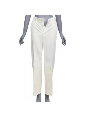 Spodnie z wiskozy Celine Vintage białe