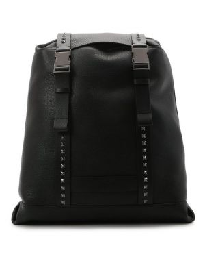 Кожаный рюкзак Valentino черный