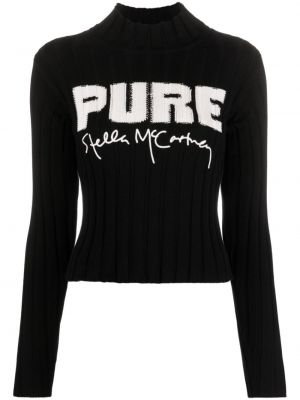 Maglione ricamata con motivo a stelle Stella Mccartney nero