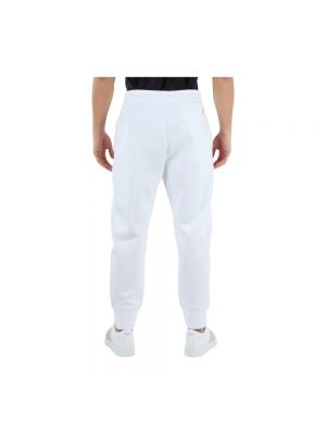 Pantalones de chándal de algodón de tela jersey Emporio Armani blanco