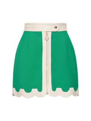 Mini sukně na zip Casablanca zelené
